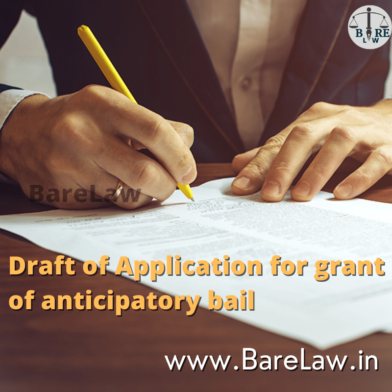 anticipatory bail application draft