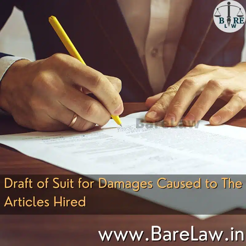 alt="Draft of Suit for Damages Caused to The Articles Hired"