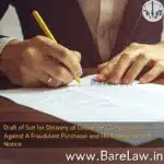 alt="This is a series of legal drafts for all legal practitioners and professionals. This particularly is a draft of Suit for Delivery of Goods for Compensation Against A Fraudulent Purchaser and His Transferee with Notice "