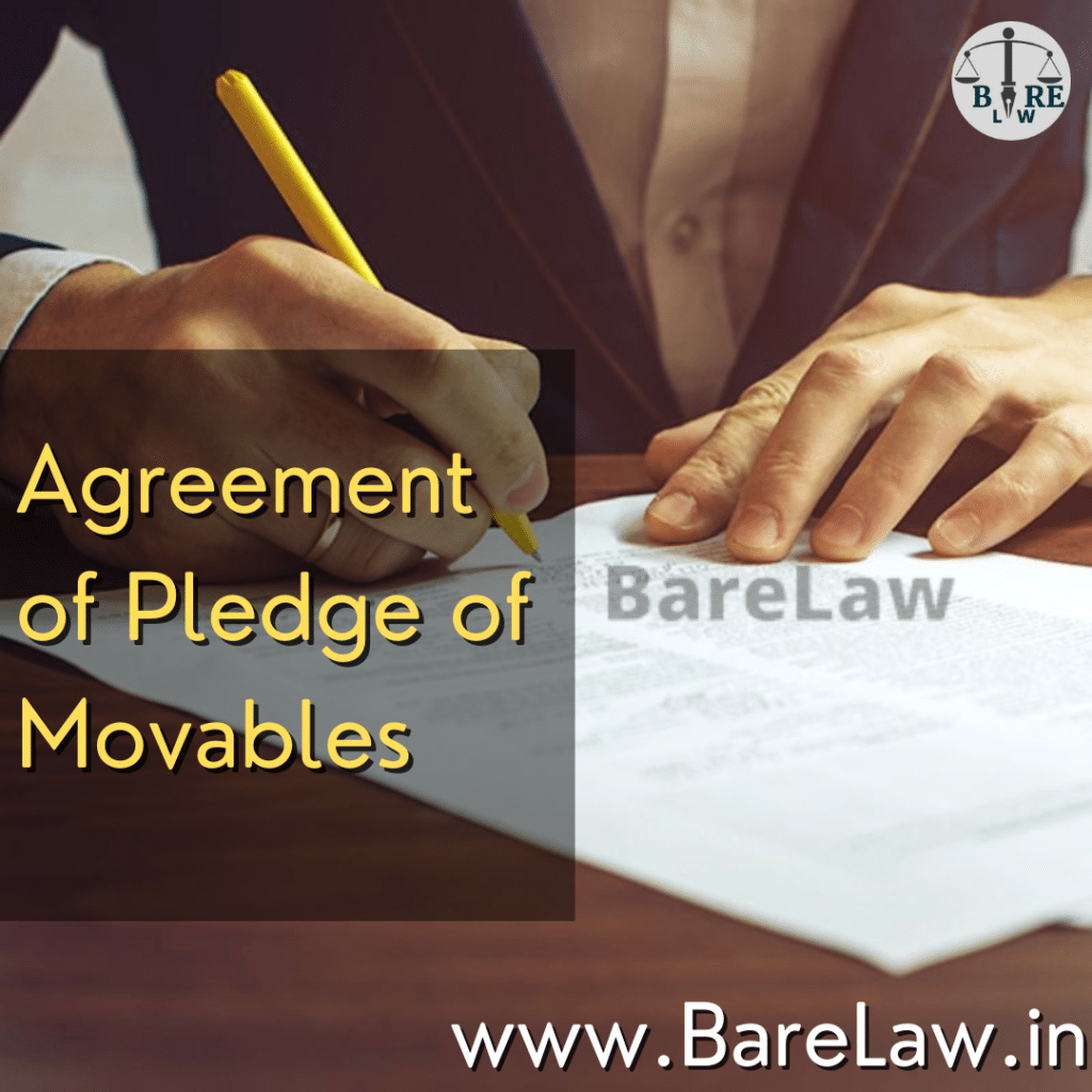 Example Of Pledge Agreement of Pledge of Movables - BareLaw
