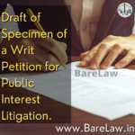 alt="Draft of Specimen of a Writ Petition for Public Interest Litigation"