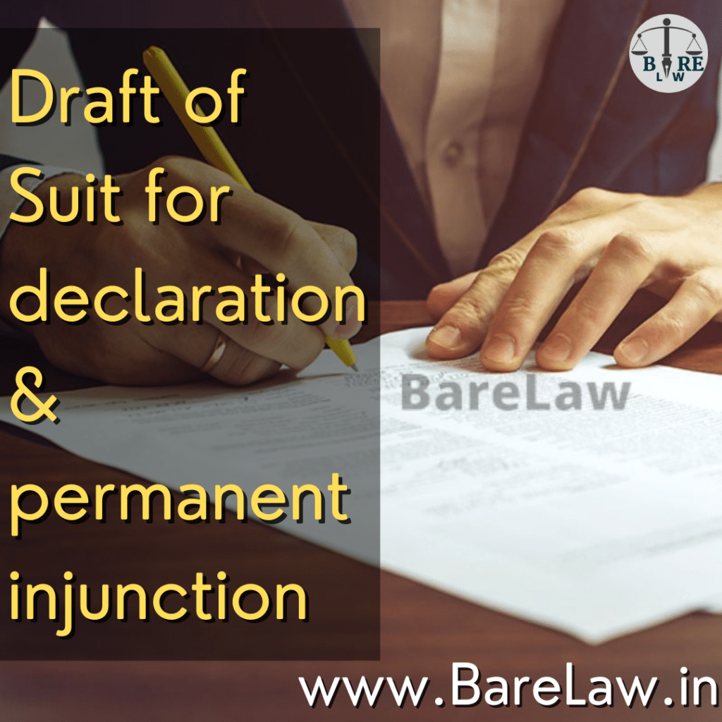 Format of Suit for Cancellation of Documents With Permanent Injunction -  @Mateen