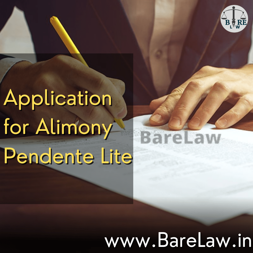 Application for Alimony Pendente Lite - BareLaw