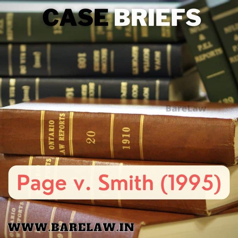 alt="Case brief of Page v. Smith (1995)"