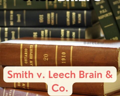 alt="Case brief of Smith v. Leech Brain & Co."