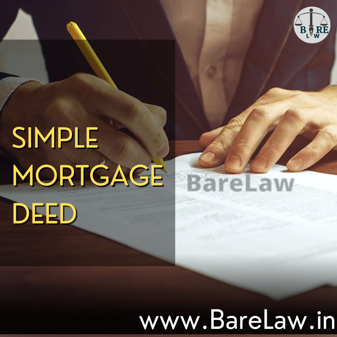 Simple mortgage deed barelaw