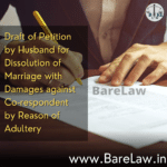 alt="Draft of Petition by Husband for Dissolution of Marriage with Damages against Co-respondent by Reason of Adultery"