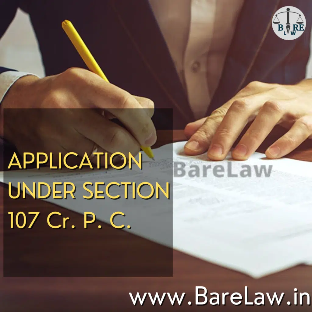 alt="APPLICATION UNDER SECTION 107 CrPC"