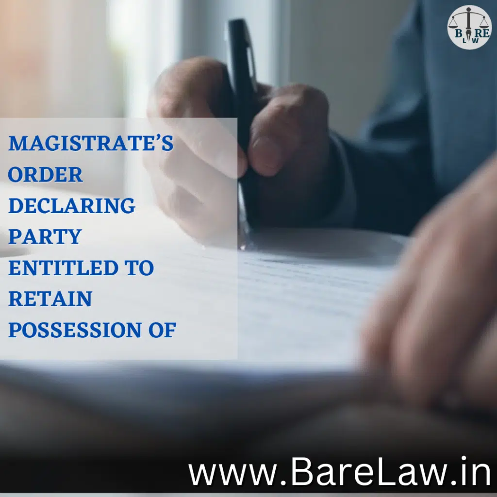 alt="MAGISTRATES ORDER DECLARING PARTY ENTITLED TO RETAIN POSSESSION OF"