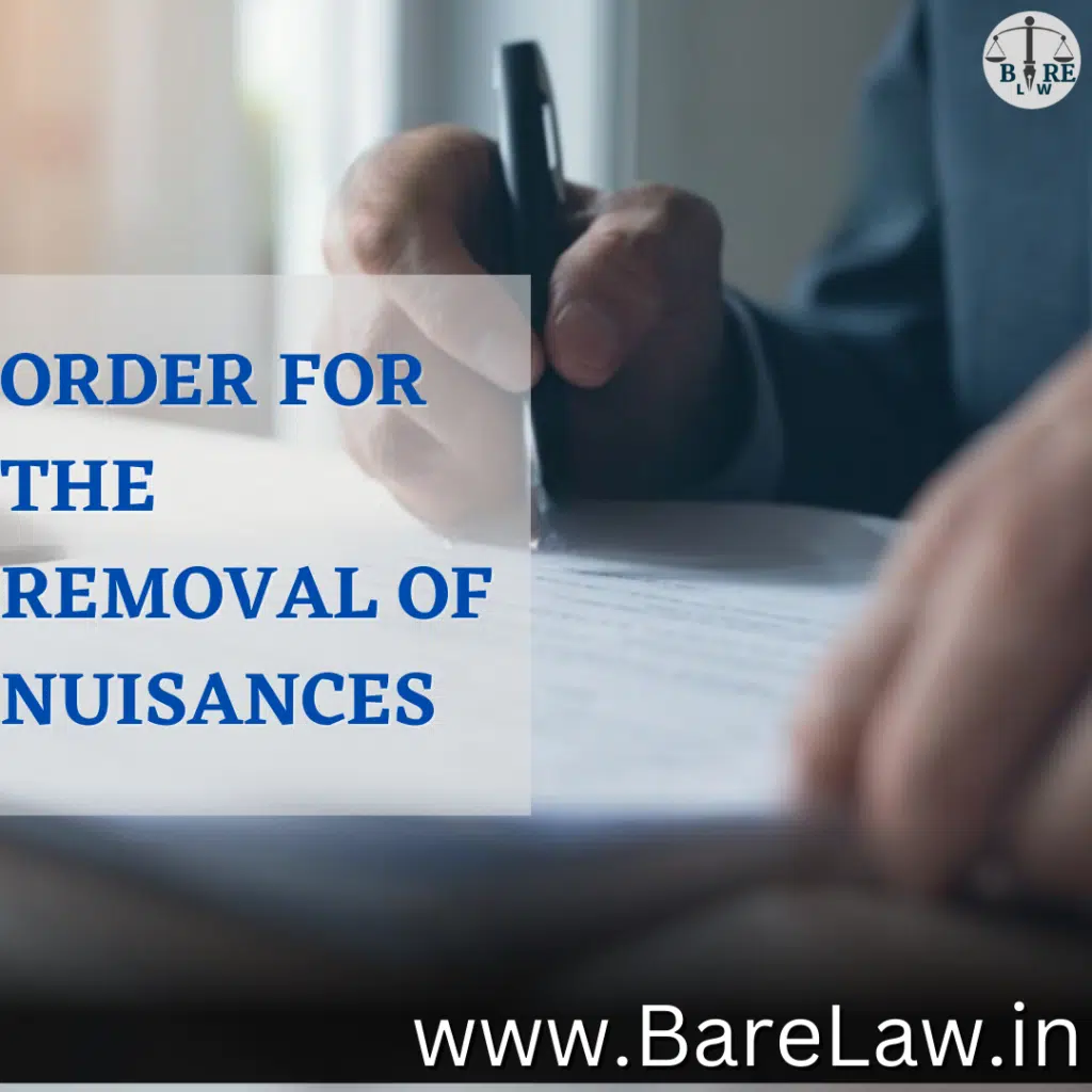 alt="ORDER FOR THE REMOVAL OF NUISANCES"