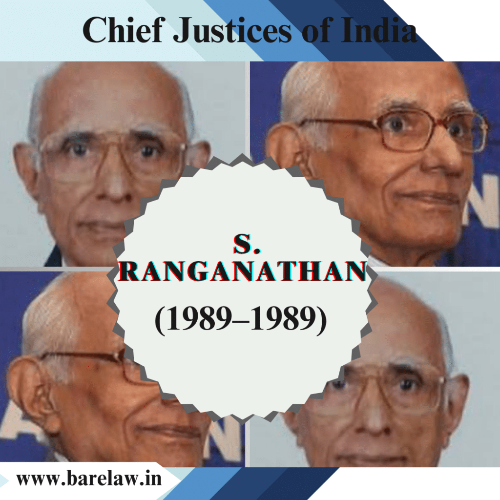 S. Ranganathan: The Brief Yet Impactful Stint as Acting Chief Justice of India