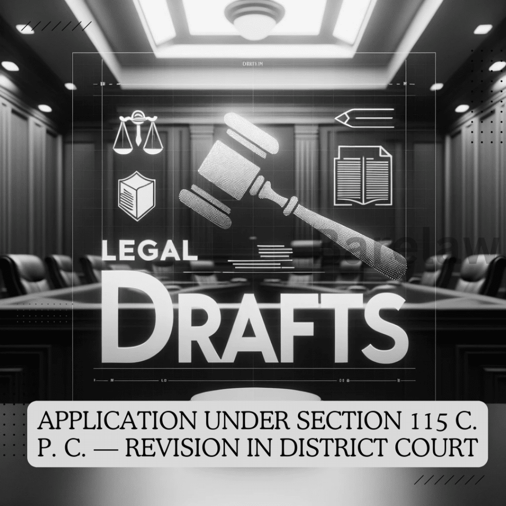 APPLICATION UNDER SECTION 115 C. P. C. — REVISION IN DISTRICT COURT
