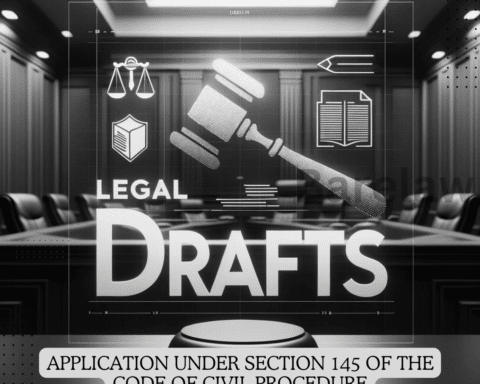 APPLICATION UNDER SECTION 145 OF THE CODE OF CIVIL PROCEDURE