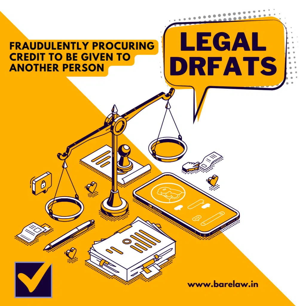 FRAUDULENTLY PROCURING CREDIT TO BE GIVEN TO ANOTHER PERSON