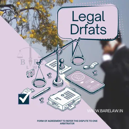 FORM OF AGREEMENT TO REFER THE DISPUTE TO ONE ARBITRATOR