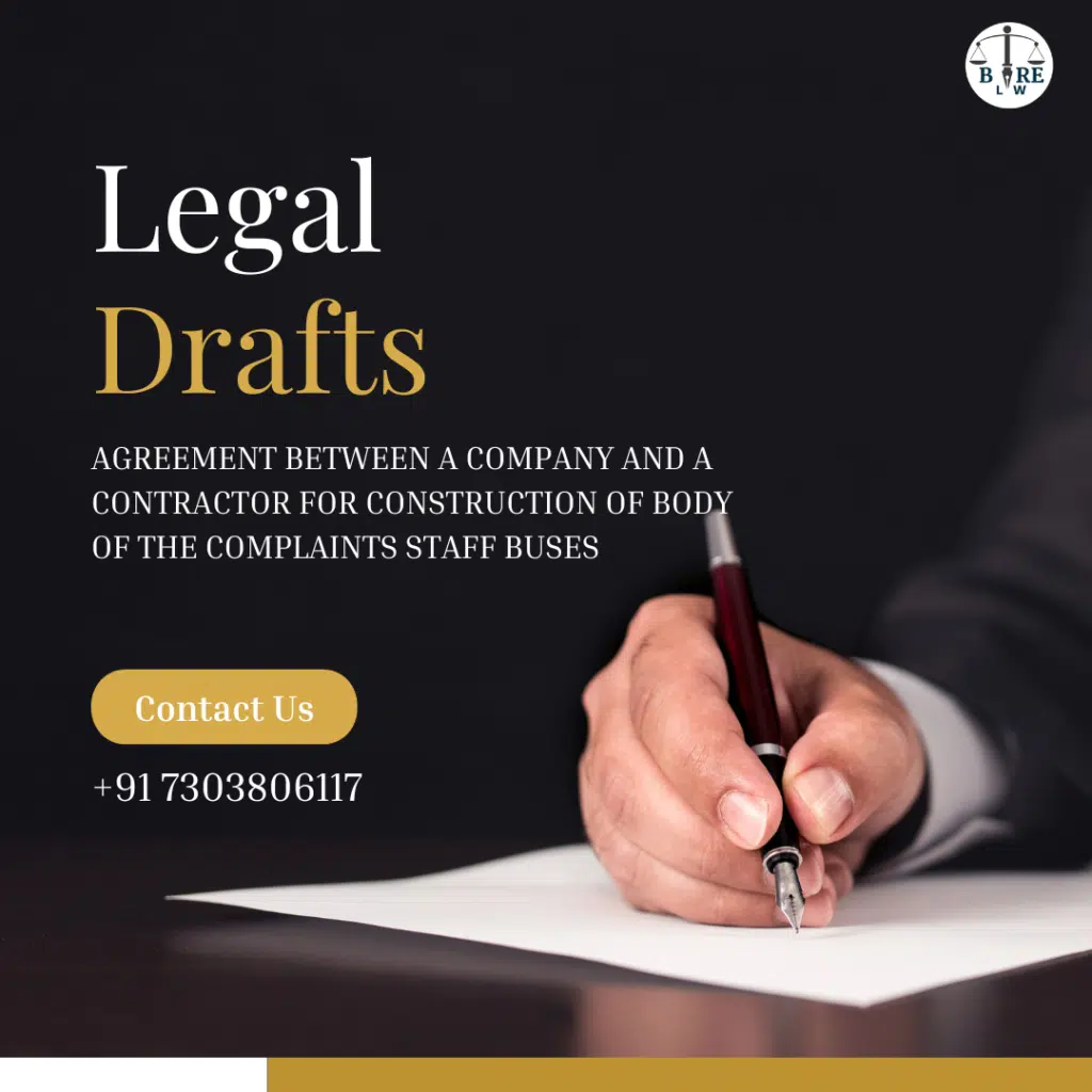 AGREEMENT BETWEEN A COMPANY AND A CONTRACTOR FOR CONSTRUCTION OF BODY OF THE COMPLAINTS STAFF BUSES