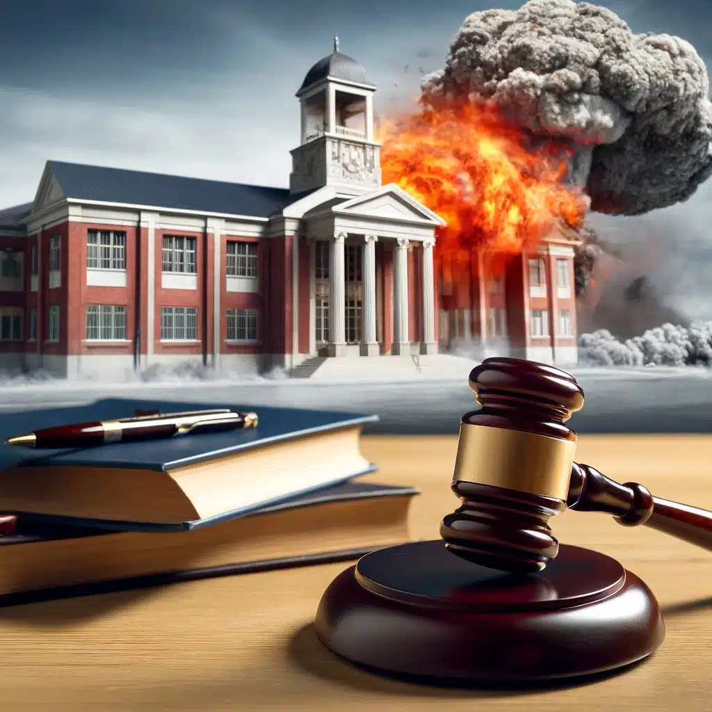 If there is a fire or explosion in your school and you get injured, who will be responsible for it?