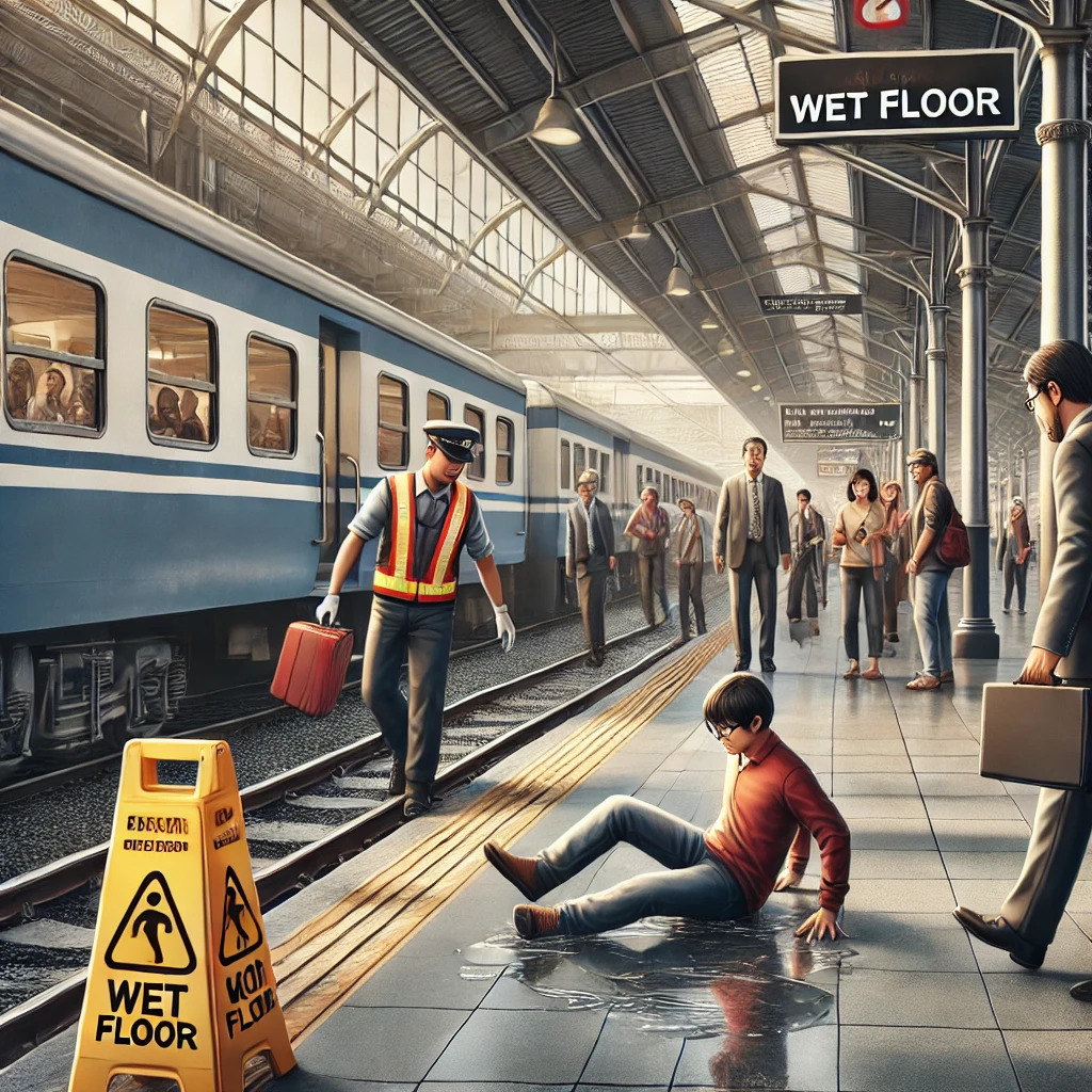 If you get injured at railway station then what will you do and who will be responsible for it.