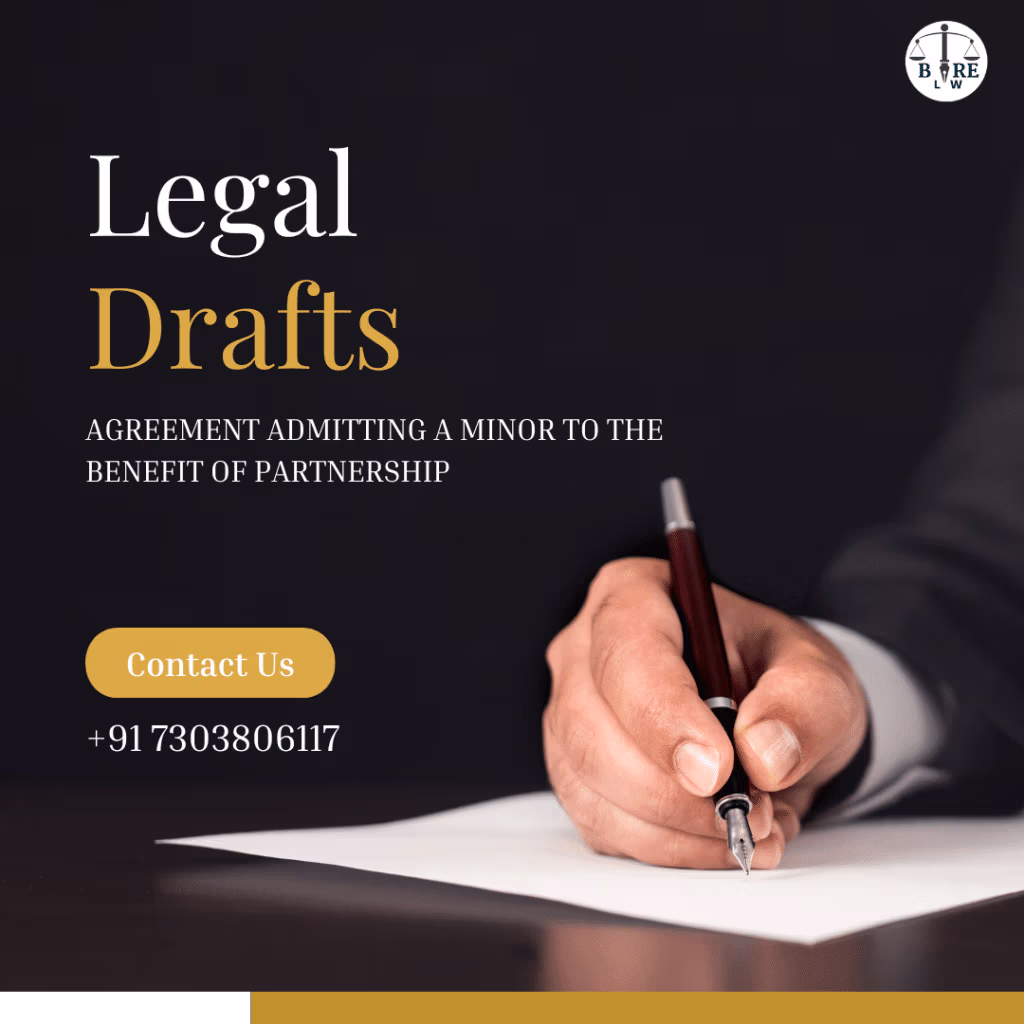 AGREEMENT ADMITTING A MINOR TO THE BENEFIT OF PARTNERSHIP
