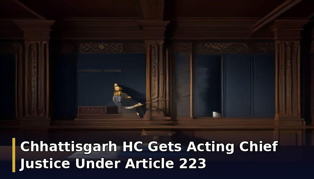 Chhattisgarh HC Gets Acting Chief Justice Under Article 223