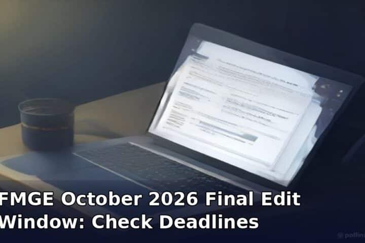 FMGE October 2026 Final Edit Window: Check Deadlines