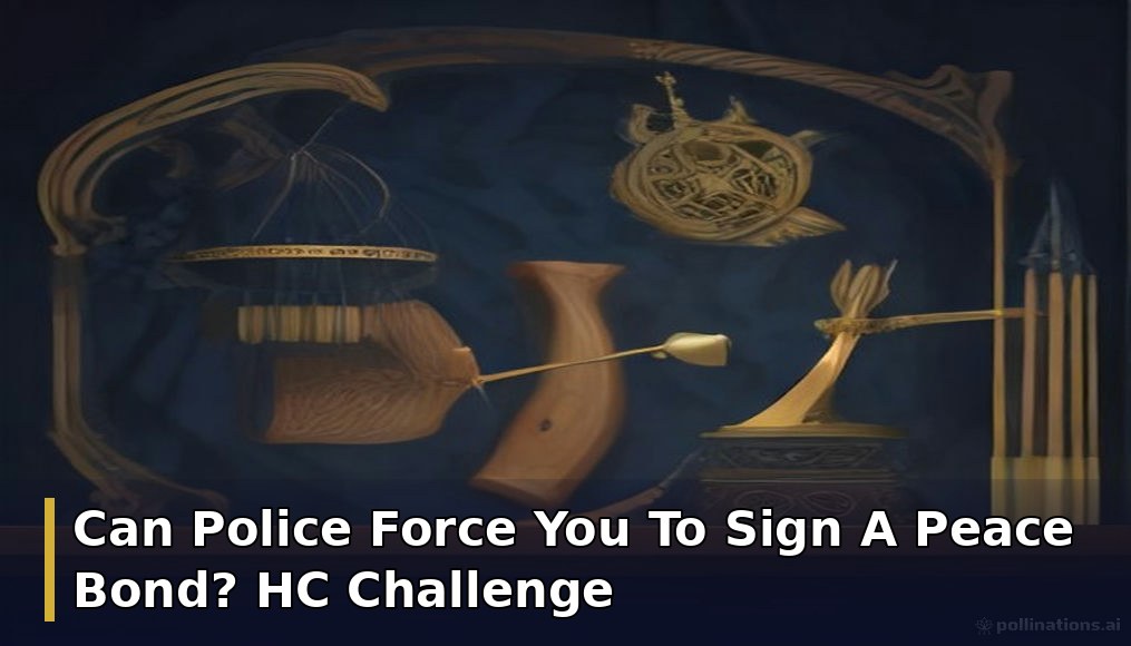 Can Police Force You To Sign A Peace Bond? HC Challenge